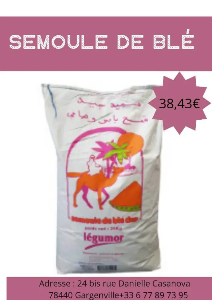 Semoule de blé 25KG