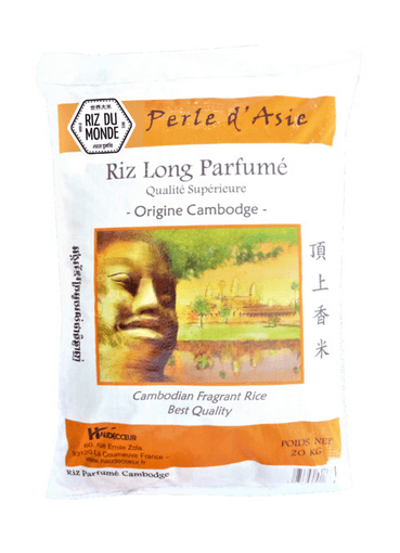 Riz Parfumé Cambodge Perle d'Asie 20 kg Riz du Monde